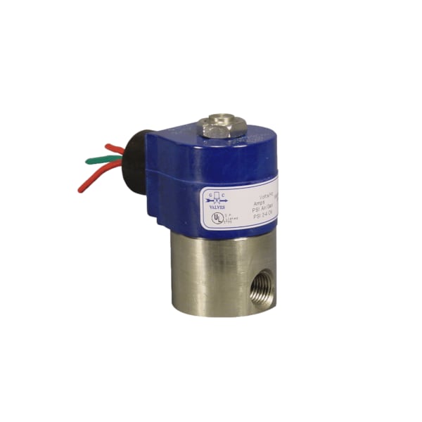 Solenoid Valve, 2-Way, 1/8 in Pipe Size, 120V/60V, 110V/50V, Direct Acting, Stainless Steel